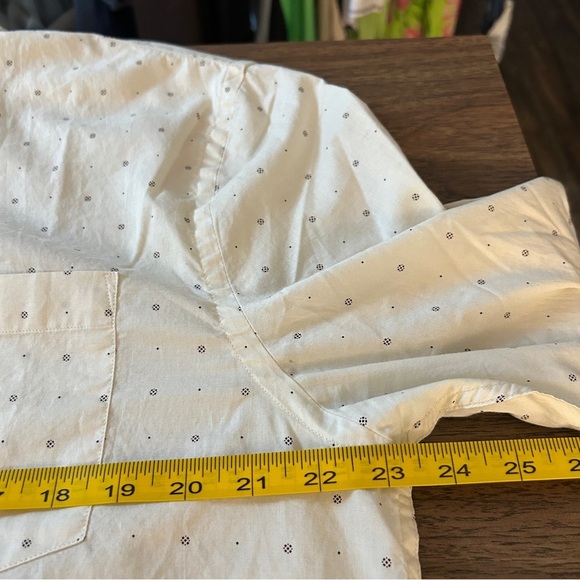 ❤️ Banana Republic Cream Button-Down Shirt Size L - Picture 8 of 11